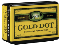 Speer Bullets Gold Dot, Speer 3992      Bull .355  90 Gdhp            100 Speer Bullets Gold Dot, Speer 3992      Bull .355  90 Gdhp            100