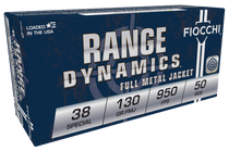 Fiocchi Range Dynamics, Fio 38a       38sp       130 Fmj             50/20
