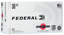 Federal Range And Target, Fed Rtp38130    38sp       130 Fmj  Rngtrt   50/20 Federal Range And Target, Fed Rtp38130    38sp       130 Fmj  Rngtrt   50/20