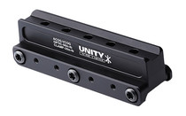 Unity Tactical, FAST, Red Dot Mount, 2.05" Optical Height, Compatible with ACOG/VCOG Footprints, Anodized Finish, Black