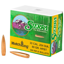 Sierra Matchking .224 80gr 500ct Sierra Matchking .224 80gr 500ct