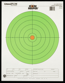 Champion Targets Score Keeper, Champ 45795 100 Yd Large Green Bulleye        12pk Champion Targets Score Keeper, Champ 45795 100 Yd Large Green Bulleye        12pk
