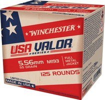 Winchester Ammo USA193125 USA Valor M193 5.56x45mm NATO 55 gr