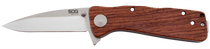 SOG Twitch II 2.65" Folding Drop Point Plain Blade w/ Wood Handle SOGTWI17CP