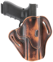 1791 Gunleather ORBH24VTGR BH2.4 Optic Ready OWB Size 2.4 Vintage Leather Belt Slide Fits Walther PPQ/Sig P320/Springfield XD-M Right Hand