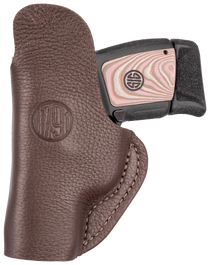 1791 Gunleather FCD1BRWL Fair Chase IWB Size 01 Brown Leather Deer Hide Belt Clip Fits Ruger LCP 380/S&W Bodyguard Left Hand