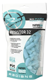 Radians Resistor, Rad Fp70abg/50   Foam Plugs Aqua 50pr