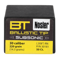 Nosler Ballistic Tip, Nos 30181 Blstc Hnt .308 220 Rn     50