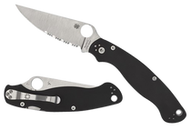 Spyderco C36GP2 Military 2 4" Folding Plain Stonewashed CPM S30V SS Blade/Black Textured G10 Handle Includes Pocket Clip