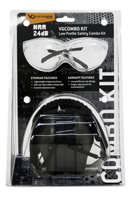 Pyramex Low-profile Combo Kit, Pyra Vgcombo110  Clr Glass/muff Gry Combo Pyramex Low-profile Combo Kit, Pyra Vgcombo110  Clr Glass/muff Gry Combo