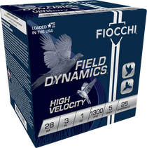 Fiocchi Field Dynamics, Fio 283hv5    High Vel   28 3in  5sht    1oz 25/10 Fiocchi Field Dynamics, Fio 283hv5    High Vel   28 3in  5sht    1oz 25/10