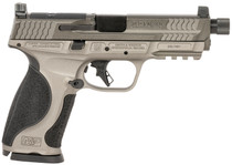 Smith & Wesson 14162 M&P M2.0 Full Size Frame 9mm Luger 17+1, 4.63" Black Threaded Barrel, Gray Optic Cut/Serrated Steel Slide, Gray Aluminum Frame