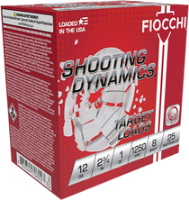 Fiocchi 12SD1X8 Shooting Dynamics 12Gauge 2.75" 1oz 8Shot