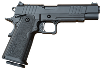 Tisas 12500017 1911 B9R Double Stack Duty Frame 9mm Luger 17+1 5" Black QPQ Steel Barrel, QPQ Tenifer Cerakote Optic Cut/Serrated Steel Slide, QPQ Tenifer Cerakote Steel Frame