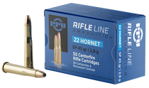PPU PP22H Standard Rifle  22Hornet 45gr Soft Point 50 Per Box/20 Case