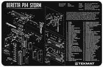 TekMat TEKR17BERPX4 Beretta Px4 Storm Cleaning Mat Black/White Rubber 11" x 17"