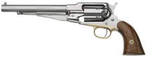 Pietta PF58SS448 1858 Remington Army 44 Cal 8" 6rd Stainless Steel Frame, Cylinder & Octagon Barrel, Walnut Grip, Brass Trigger Guard