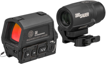 Sig Sauer Electro-Optics SORJ8T101 Romeo8T- AMR W/Juliet3T Micro Magnifier Black 1x40mm/3x22mm Quad Ballistic Circle Dot 2.0 Reticle