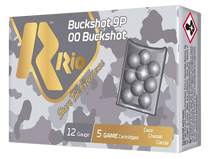 Rio Ammunition RB129   12Gauge 2.75" 00 Buck Shot 5 Per Box/50 Case