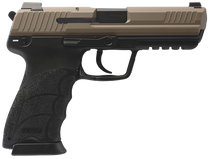 HK 81001208 HK45 V1 45 ACP 10+1 4.46" Black Polygonal Rifled Barrel, Flat Dark Earth Cerakote Serrated Steel Slide, Flat Dark Earth Polymer Frame w/Picatinny Rail, Ambidextrous