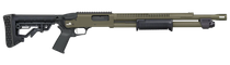 Mossberg 50757 590R  12 Gauge Pump 3" 6+1 18.50" OD Green Cerakote Heat Shield Barrel, OD Green Cerakote Steel Receiver, Black AR Mil-Spec Adjustable Synthetic Stock, Black Magpul Grip