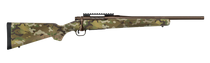 Mossberg 28275 Patriot  Compact 22-250 Rem 5+1 18" Patriot Brown Cerakote Threaded Bull Barrel, Patriot Brown Cerakote Steel Receiver w/Picatinny Rail, MultiCam Fixed Synthetic Stock