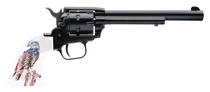 Heritage Mfg RR22B6-PE Rough Rider  22 LR 6 Shot 4.75" Black Oxide Steel Barrel  & Cylinder, Black Oxide Zinc Alloy Frame, Patriot Eagle Grip, Manual Safety, Exposed Hammer