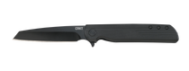 CRKT 3802K LCK + Blackout 3.24" Folding Tanto Plain Black Oxide 8Cr13MoV SS Blade/ Black GRN Handle Includes Pocket Clip