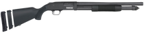 Mossberg 51609 590S  12 Gauge Pump 3" 10+1 18.50" Matte Blued Heavy Walled Barrel, Drilled & Tapped Black Receiver, Fixed Black Synthetic Stock
