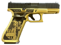 Glock PA475S204MOSNDONWICK G47 Gen5 MOS Don Wick 9mm Luger 17+1 4.49" Black GMB Barrel, Black nDLC Steel MOS Cut/Serrated Slide, Gold w/Trump & Engraving Polymer Frame w/Picatinny Rail, Ambidextrous