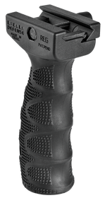 FAB Defense FXREGB REG Ergonomic Rubberized Tactical Foregrip w/Waterproof Storage Compartment Black Latex & Reinforced Polymer