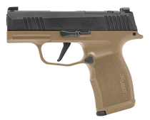 Sig Sauer 365X9CTXR3P P365X  Micro-Compact Frame 9mm Luger 12+1 3.10" Steel Barrel, Optic Ready/Serrated Slide, Coyote Tan Stainless Steel Frame w/Accessory Rail, Polymer Grip
