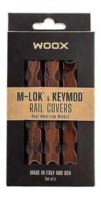 Woox SH.MLK005.S3 M-LOK Rail Covers  Micarta Green American Walnut 3Pack