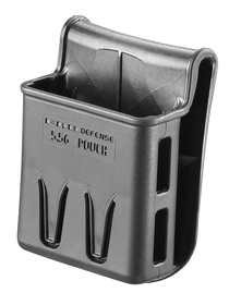 FAB Defense FX556P M4 Mag Pouch Compatible w/ M16/ M4/ AR-15 Belt Mount Black Polymer Ambidextrous