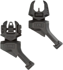 Fab Defense (usiq) Front And Rear Set Of Offset Flip-up Sights, Fab Fxfrbsosb Front&rear Offset Flip-up Sights Blk