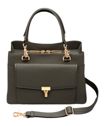 GTM GTM-32/PB BLACK   LARGE SATCHEL CROSSBODY-COW