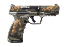 Dickinson LLC RA9C RA9 Ranger Compact Frame 9mm Luger 17+1 4.25" Black Steel Barrel, Ranger Camo Serrated Aluminum Slide, Ranger Camo Polymer Frame w/Accessory Rail
