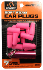 Walkers GWPPLGCANPK Foam Ear Plugs 32 dB Pink with Pink Canister Walkers GWPPLGCANPK Foam Ear Plugs 32 dB Pink with Pink Canister