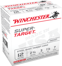 Winchester Ammo Super Target, Win Trgt12s7  12ga  Steel Sup Tgt  Size 7    1 1/8oz       Stl