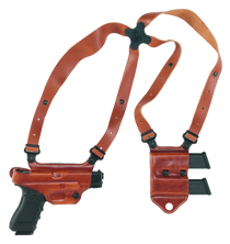 Galco MCII224 Miami Classic II Shoulder System FIts Glock 17/19/22/23/26/27/31/32/33/34/35 Steerhide Tan
