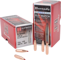 Hornady 26175 ELD Match 6.5mm .264 120 GR 100 Box Hornady 26175 ELD Match 6.5mm .264 120 GR 100 Box