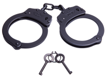 Uzi Accessories UZIHCCB Law Enforcement Chain Link Handcuff Black