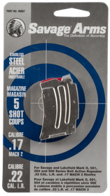 Savage Mk Ii, Sav 90007 Mag Mkii 22lr/17hm2 Ss 5rd Savage Mk Ii, Sav 90007 Mag Mkii 22lr/17hm2 Ss 5rd