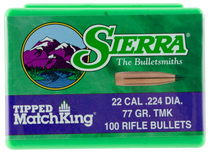Sierra Tipped Matchking, Sierra 7177  .224  77 Tmk          100 Sierra Tipped Matchking, Sierra 7177  .224  77 Tmk          100