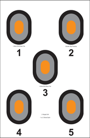 Action Target Inc 5 Bull's Eye Target, Action 530oc100 Ornge Cntr-5 Bllsye Target  100 Bx