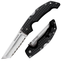 Delta OTF Carbon Fiber Black Double Edge Serrated Knife - Edge Import