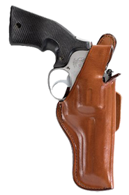 Bianchi 10323 5BHL Thumbsnap OWB Size 11 Tan Leather Belt Loop Fits S&W N Frame/Colt Anaconda Right Hand