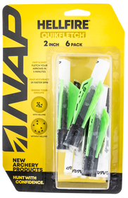 Nap Quickfletch, Nap Nap-60-035 Qf 2  Hellfire - W G G    6pk