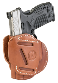 1791 Gunleather 3WH4CBRA 3-Way IWB/OWB Size 04 Classic Brown Leather Belt Loop Fits Walther PPS Fits Taurus G2C Fits Springfield XD/XDS Ambidextrous Hand
