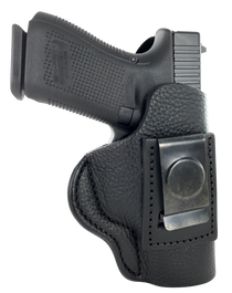 1791 Gunleather SCH4NSBR SCH IWB Size 04 Night Sky Black Leather Belt Clip Compatible w/Glock 17/S&W M&P Shield/Springfield XD Right Hand